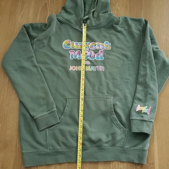 John Mayer Current Mood Hoodie Sweatshirt Size XL Green Lisa Frank - Picture 6 of 7